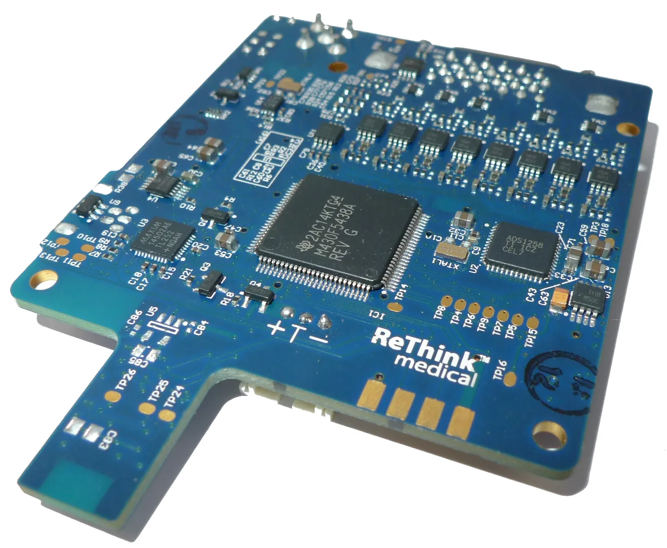 Custom ReThink EEG circuit board with its 24-bit acquisition electronics